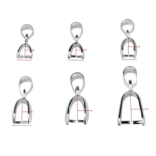 100 Stück/Los Anhänger-Clip-Verschluss Melonensamen Schnalle Anhängerverbinder Kupfer Charm-Bügelperlen Schmuckzubehör DIY Schmuckkomponente-Beschichtung Silber-Nr. 3 5 mm x 4,0 mm von LEPIZ