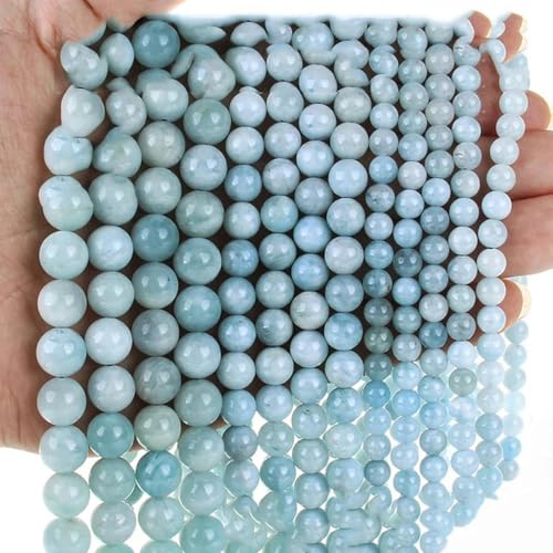 100% natürliche Malachit-Steinperlen zur Schmuckherstellung, Smaragd-Labradorit-Perlen für Armbänder, Halsketten, DIY-Zubehör, Aquamarin selten, 10–10,5 mm (35–37 Stück) von LEPIZ