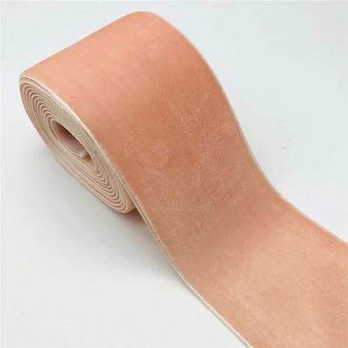 2 Yards/Lot 50 mm Samtband, handgefertigt, für Hochzeitsfeier, Dekorationsband zum Verpacken, DIY-Haarschleife, Nähstoff, Hellrosa von LEPIZ