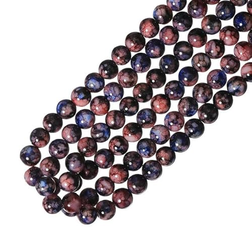 240 Stück 10 mm mehrfarbige Glasperlen mit Sprenkeln für die Herstellung von DIY-Armbändern und Armreifen. 111 verschiedene Farben zur Auswahl, 33–10 mm von LEPIZ