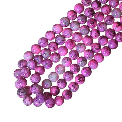 240 Stück 10 mm mehrfarbige Glasperlen mit Sprenkeln für die Herstellung von DIY-Armbändern und Armreifen. 111 verschiedene Farben zur Auswahl-41-10 mm von LEPIZ