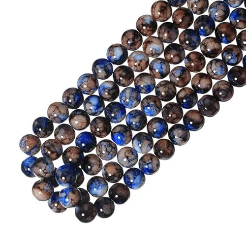 240 Stück 10 mm mehrfarbige Glasperlen mit Sprenkeln für die Herstellung von DIY-Armbändern und Armreifen. 111 verschiedene Farben zur Auswahl-44-10 mm von LEPIZ