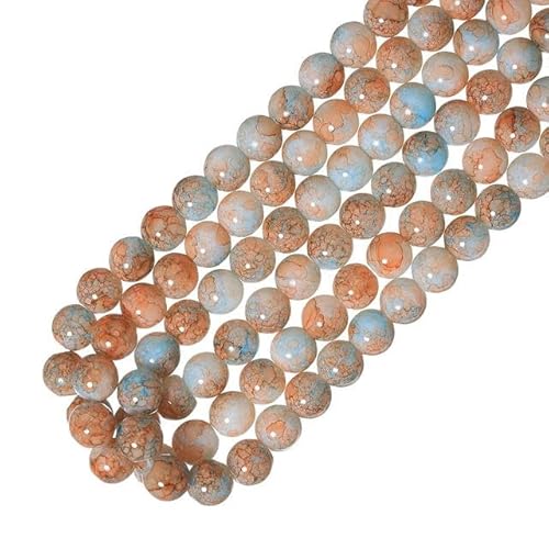 240 Stück 10 mm mehrfarbige Glasperlen mit Sprenkeln für die Herstellung von DIY-Armbändern und Armreifen. 111 verschiedene Farben zur Auswahl-89-10 mm von LEPIZ