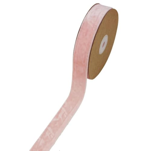 25 mm Samtband zum Verpacken, handgefertigte Spitzenbänder für die Dekoration von Weihnachtsfeiern, 10 Meter/Rolle, Großhandel, Rosa, 25 mm von LEPIZ