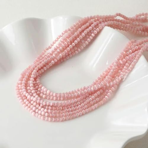 3,0 mm Natursteinperle, rund, Edelstein, Katzenauge, kleine Perle, Glitzerperle, zur Schmuckherstellung, Armband- und Halskettenherstellung, Rosa, 3,0 mm, 38–40 cm von LEPIZ