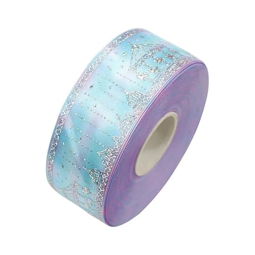 38 mm Hologramm-Satinband mit Farbverlauf „Starshine Amusement Park“ in Silber, 9–25 Yards von LEPIZ