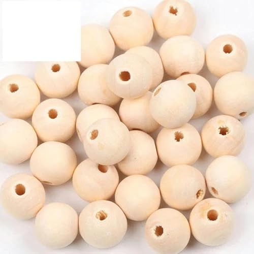 4–50 mm natürliche Holzperlen, rund, Abstandshalter, Holzperlen, Bleikugeln, Charms zur Schmuckherstellung, DIY, handgefertigtes Zubehör, 1–1000 Stück, 14,0 mm, 60 Stück von LEPIZ