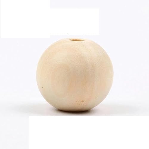 4–50 mm natürliche Holzperlen, rund, Abstandshalter, Holzperlen, Bleikugeln, Charms zur Schmuckherstellung, DIY, handgefertigtes Zubehör, 1–1000 Stück, 16 mm, 20 Stück von LEPIZ