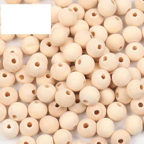 4–50 mm natürliche Holzperlen, runde Abstandshalter, Holzperlen, Bleikugeln, Charms zur Schmuckherstellung, DIY, handgefertigtes Zubehör, 1–1000 Stück – 10 mm, 200 Stück von LEPIZ