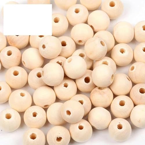 4–50 mm natürliche Holzperlen, runde Abstandshalter, Holzperlen, Bleikugeln, Charms zur Schmuckherstellung, DIY, handgefertigtes Zubehör, 1–1000 Stück – 12 mm, 100 Stück von LEPIZ