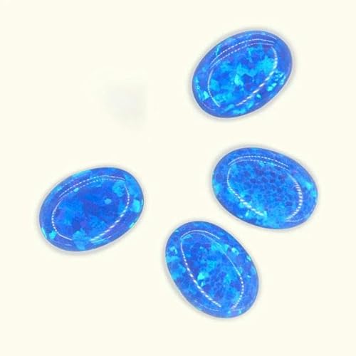 4 x 6 mm – 7 x 9 m Opal, lose, im Labor hergestellte Edelsteine, ovale Form, flache Basis, Cabochon, Opalsteine, Halbedelsteine, Perlen für Schmuck – OP05 – 4 x 6 mm, 10 Stück von LEPIZ