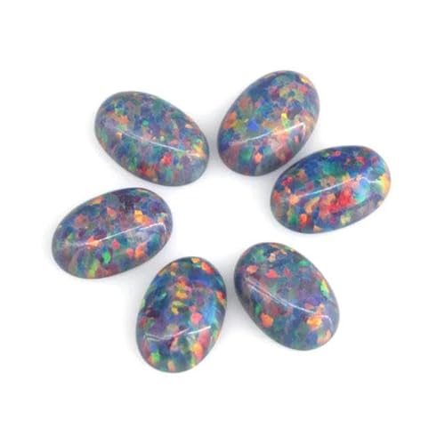 4 x 6 mm – 7 x 9 m Opal, lose, im Labor hergestellte Edelsteine, ovale Form, flache Basis, Cabochon, Opalsteine, Halbedelsteine, Perlen für Schmuck – OP32 – 4 x 6 mm, 1 Stück von LEPIZ