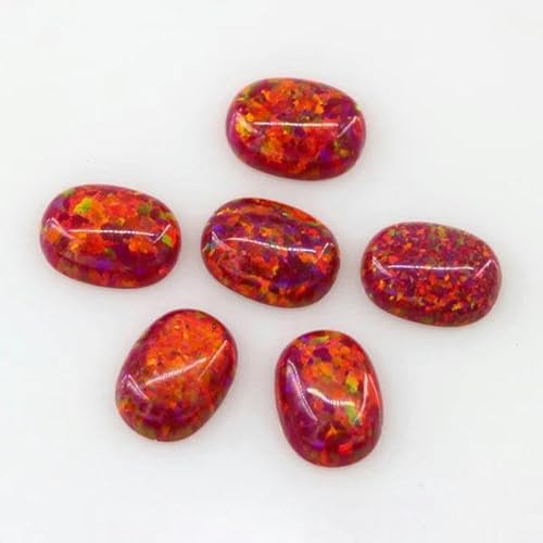 4 x 6 mm – 7 x 9 m Opal, lose, im Labor hergestellte Edelsteine, ovale Form, flache Basis, Cabochon, Opalsteine, Halbedelsteine, Perlen für Schmuck – OP45 – 4 x 6 mm, 1 Stück von LEPIZ