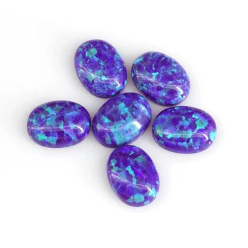 4 x 6 mm – 7 x 9 m Opal, lose, im Labor hergestellte Edelsteine, ovale Form, flache Basis, Cabochon, Opalsteine, Halbedelsteine, Perlen für Schmuck – OP52_a – 4 x 6 mm, 10 Stück von LEPIZ