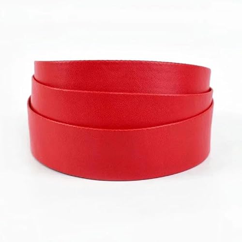 5 Meter 8–30 mm Lederschnur, flaches Seil mit weicher Kante, Spitzenbänder zum Basteln, Schmuck, Kissen, Kleidung, DIY-Nähzubehör-Rot-10 mm von LEPIZ