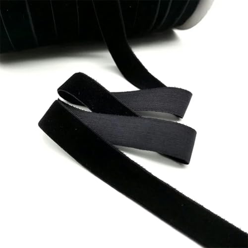 5 Yards 6–50 mm schwarzes rotes Samtband, handgefertigt, Geschenkband für Haarschleifen, Hochzeitsfeier-Dekoration, DIY-Schwarz-10 mm breit von LEPIZ