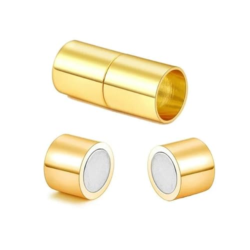 6–10 Stück/Los goldene Magnetverschlüsse, passend für 3, 4, 5, 6, 7, 8, 10, 12, 14, 15 mm Lederband-Armbandverbinder zur DIY-Schmuckherstellung, goldfarben, 10 Stück x 10 mm von LEPIZ