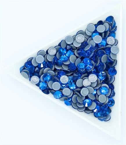 AB Strass Hotfix-Strasssteine, 40 Farben, Kristalle für Nagelkunst, Dekoration, Nähen und Stoff, Capri Blue, SS10, 1440 Stück von LEPIZ
