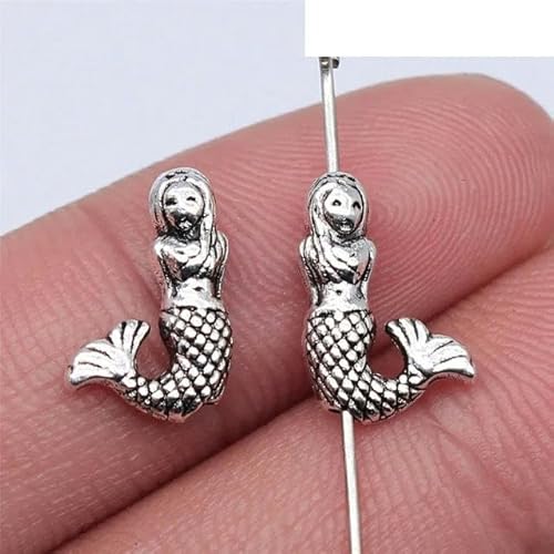 Charms in großen Mengen für Schmuckherstellungsset, Anhänger, DIY-Schmuckzubehör, Schildkröte, Perlen mit kleinem Loch, 10 Stück, 13 x 8 mm von LEPIZ