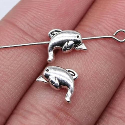 Charms in großen Mengen für Schmuckherstellungsset, Anhänger, DIY-Schmuckzubehör, Schildkröte, Perlen mit kleinem Loch, 20 Stück, 10 x 8 mm von LEPIZ