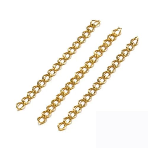 Edelstahl-Karabinerverschlüsse, Verbindungsketten, Verbindungsglieder, Biegeringe, Verbindungsstück für Armband-Halsketten, DIY-Schmuckherstellung, Gold D 03 von LEPIZ