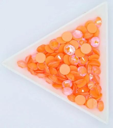 Fluoreszierende Glas-Nagelkunst, nicht Hotfix-Strasssteine SS4–30, Strass-Nagelkunst-Dekorationen, Strasssteine, leuchtender Kristall, AB-Orange AB-ss20, 1440 Stück von LEPIZ