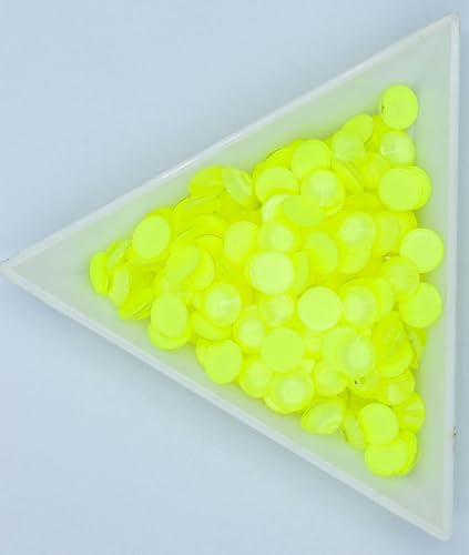 Fluoreszierende Glas-Nagelkunst, nicht Hotfix-Strasssteine SS4-30, Strass-Nagelkunst-Dekorationen, leuchtende Strasssteine, Kristall AB-Citrin-Mix, SS6-SS30, 10 Gramm von LEPIZ