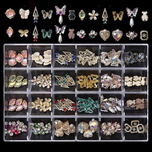 Luxuriöse Glaskristall-Strasssteine für Nagelkunst, Dekorationszubehör, glänzende Diamant-Nagel-Charms, Schmuck, DIY-Maniküre-Teile, Nägel, Edelsteine-BYCR-10 von LEPIZ