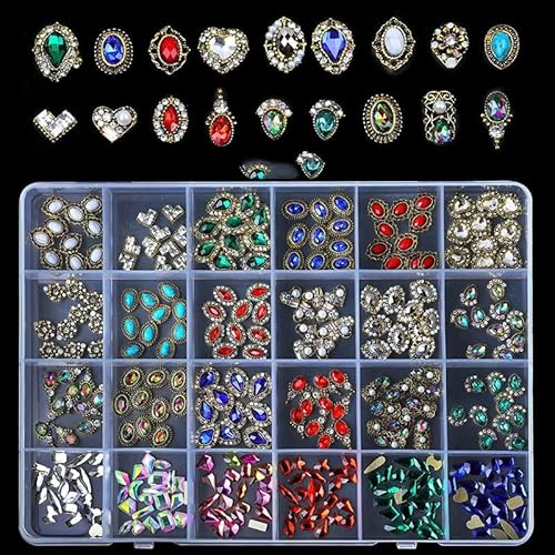 Luxuriöse Glaskristall-Strasssteine für Nagelkunst, Dekorationszubehör, glänzende Diamant-Nagel-Charms, Schmuck, DIY-Maniküre-Teile, Nägel, Edelsteine-SP03 von LEPIZ