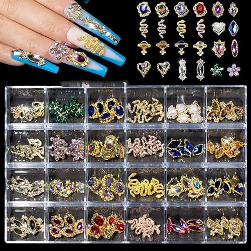 Luxuriöse Glaskristall-Strasssteine für Nagelkunst, Dekorationszubehör, glänzende Diamant-Nagel-Charms, Schmuck, DIY-Maniküre-Teile, Nägel, Edelsteine-SP0355-01 von LEPIZ