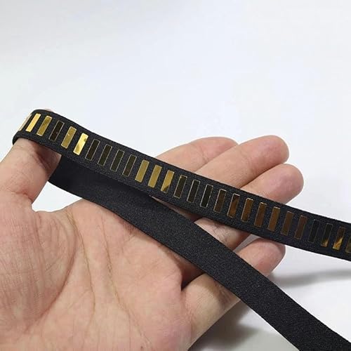 Pailletten Gummibänder für Kleidung 15-50MM Elastisches Band DIY Nähzubehör Gummiband Gummibänder für Passform-Gold von LEPIZ