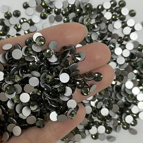 SS3-SS30-Schwarzer Diamant-SS4 Nicht-Hotfix-Glas-Strasssteine mit flacher Rückseite, glänzende Diamant-Edelsteine, Nagelkunst-Zubehör, Nagelbekleidung von LEPIZ