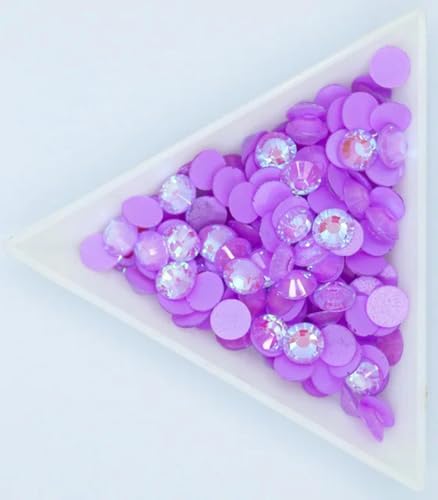 SS4-30 Strass-Lt.Amethyst AB-ss30 – 288 Stück fluoreszierende leuchtende Kristall-AB-Strasssteine ohne Hotfix für Nagelkunst-Dekorationen von LEPIZ