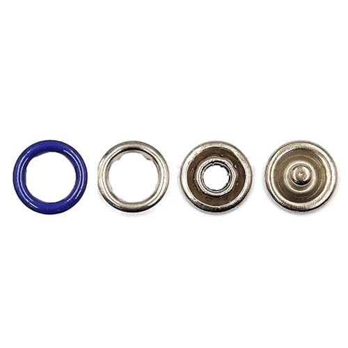 10–50 Sets 7,5/9,5/11 mm Metallzinken-Druckknopf-Ringnietenverschlüsse für Kleidung, Kleidungsstücke, Nähtaschen, Schuhe-Marineblau-11 mm, 20 Stück von LEQIJK