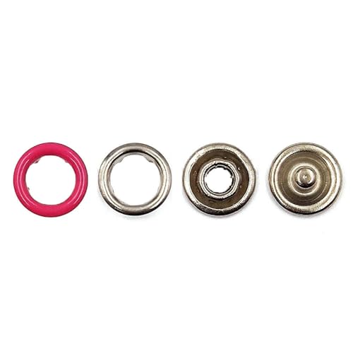 10–50 Sets 7,5/9,5/11 mm Metallzinken-Druckknopf-Ringnietenverschlüsse für Kleidung, Kleidungsstücke, Nähtaschen, Schuhe-Rose-11 mm, 20 Stück von LEQIJK