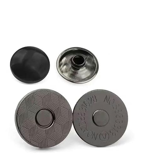 10 Sets 14,0 mm 18 mm Metall-Doppelniete Magnetverschlüsse Knöpfe Verschluss Tasche Druckschnalle Geldbörsen Handtasche Kleidung DIY Zubehör-10Sets-Gun Black-14,0 mm von LEQIJK