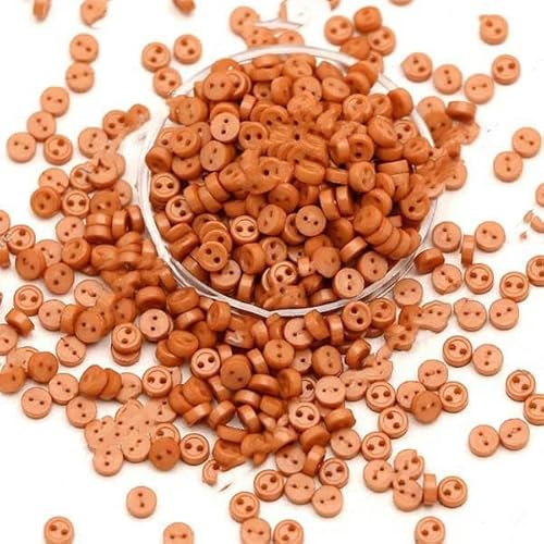 100 Stück Mini-Knöpfe, 3,0 mm, runde Knöpfe für Puppen, dekorative Kleidung, Nähen, Basteln, Handarbeiten, Scrapbooking-10 von LEQIJK