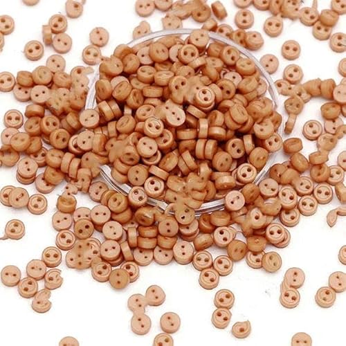 100 Stück Mini-Knöpfe, 3,0 mm, runde Knöpfe für Puppen, dekorative Kleidung, Nähen, Basteln, Handarbeiten, Scrapbooking-11 von LEQIJK