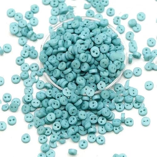 100 Stück Mini-Knöpfe, 3,0 mm, runde Knöpfe für Puppen, dekorative Kleidung, Nähen, Basteln, Handarbeiten, Scrapbooking-14 von LEQIJK