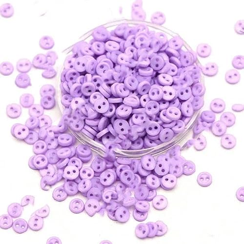 100 Stück Mini-Knöpfe, 3,0 mm, runde Knöpfe für Puppen, dekorative Kleidung, Nähen, Basteln, Handarbeiten, Scrapbooking-17 von LEQIJK