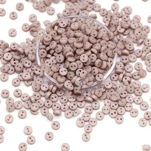 100 Stück Mini-Knöpfe, 3,0 mm, runde Knöpfe für Puppen, dekorative Kleidung, Nähen, Basteln, Handarbeiten, Scrapbooking-19 von LEQIJK