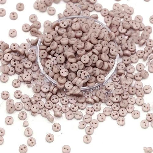 100 Stück Mini-Knöpfe, 3,0 mm, runde Knöpfe für Puppen, dekorative Kleidung, Nähen, Basteln, Handarbeiten, Scrapbooking-19 von LEQIJK