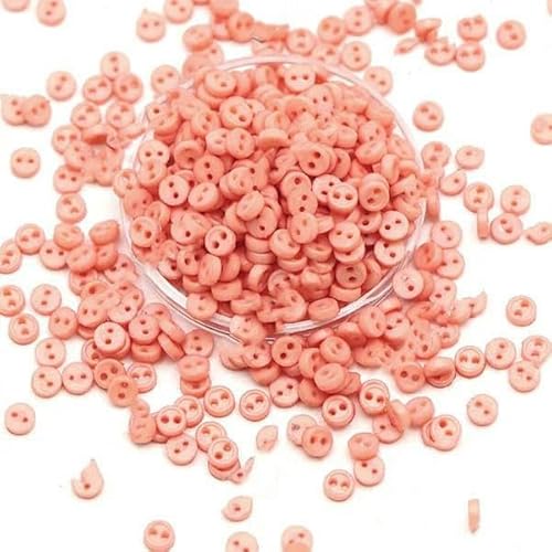 100 Stück Mini-Knöpfe, 3,0 mm, runde Knöpfe für Puppen, dekorative Kleidung, Nähen, Basteln, Handarbeiten, Scrapbooking-3 von LEQIJK