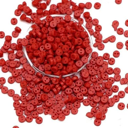 100 Stück Mini-Knöpfe, 3,0 mm, runde Knöpfe für Puppen, dekorative Kleidung, Nähen, Basteln, Handarbeiten, Scrapbooking-4 von LEQIJK