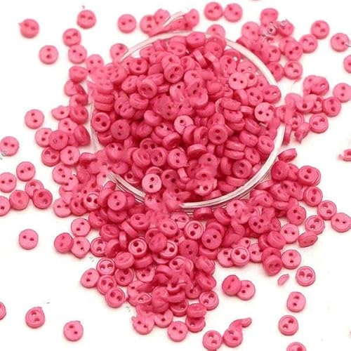 100 Stück Mini-Knöpfe, 3,0 mm, runde Knöpfe für Puppen, dekorative Kleidung, Nähen, Basteln, Handarbeiten, Scrapbooking-5 von LEQIJK