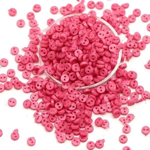 100 Stück Mini-Knöpfe, 3,0 mm, runde Knöpfe für Puppen, dekorative Kleidung, Nähen, Basteln, Handarbeiten, Scrapbooking-5 von LEQIJK