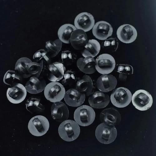 100 Stück schwarze Knöpfe für Scrapbooking, Halbperlen-Schaftknöpfe, Tieraugen für Spielzeug, DIY, Handkleidung, Nähzubehör, 21 mm von LEQIJK