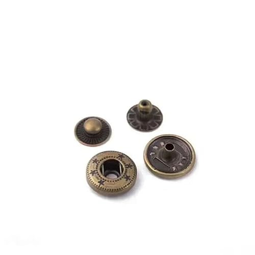 20/50/100 Sets 655/633/831 Metall-Druckknöpfe Druckknöpfe Nähknopf für DIY-Kleidung Kleidersäcke Lederhandwerk-Bronze-100Sets 15 mm (831) von LEQIJK