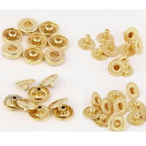 20/50 Sets 655/633/831/201 Metall-Druckknöpfe Druckknöpfe Nähknopf für DIY-Kleidung Kleidersäcke Lederhandwerk-Gold 1-50Sets 10mm von LEQIJK