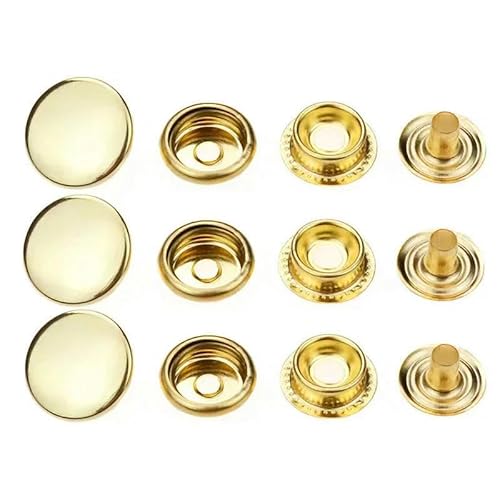 20/50 Sets 655/633/831/201 Metall-Druckknöpfe Druckknöpfe Nähknopf für DIY-Kleidung Kleidersäcke Lederhandwerk-Gold 2-100Sets 12,5 mm von LEQIJK